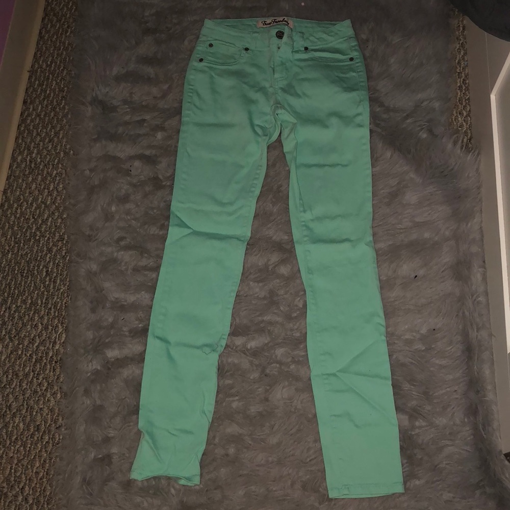 Turquoise pants